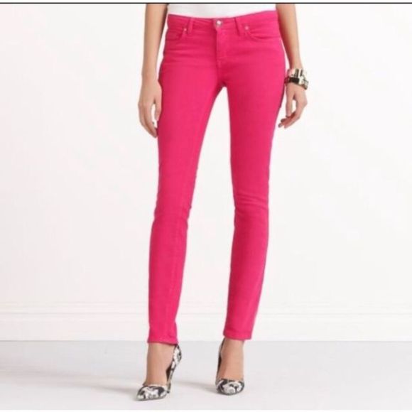 Kate Spade Broome Street Denim - Kate Spade Broome Street hot pink Play Hooky size 24 skinny cropped jeans